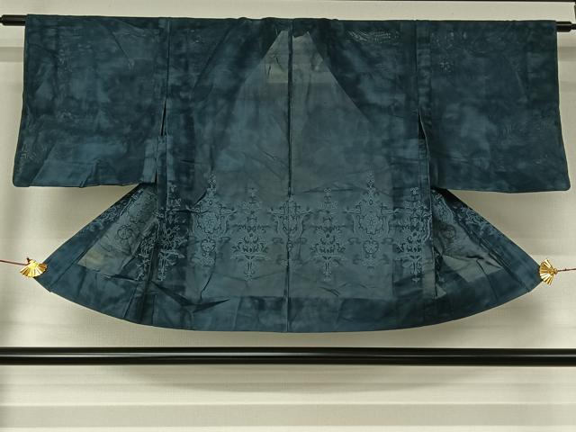 平和屋着物▽羽織 スリーシーズン 春夏秋 塵除け 飾花文 正絹 逸品 AABJ3459jh
