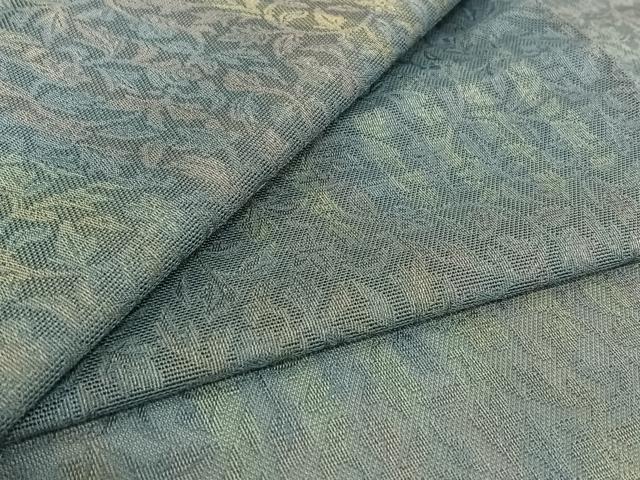平和屋着物▽道中着 スリーシーズン 春夏秋 塵除け 草花文 ロング丈 正絹 逸品 AABJ3462jh