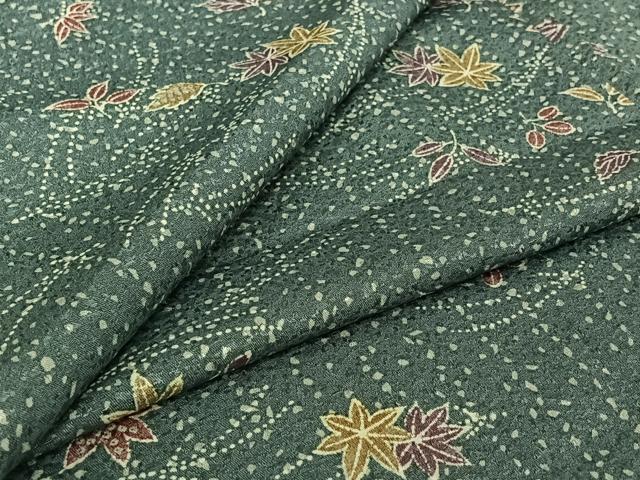 平和屋着物▽小紋 単衣 吹き寄せ文 洗える着物 AABJ3466jh
