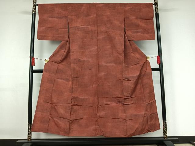 平和屋着物▽上質な紬 単衣 霞文 正絹 逸品 AABJ3469jh
