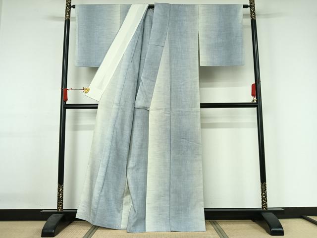平和屋着物▽紅花紬 米沢 単衣 霞文 正絹 逸品 AABJ3472jh
