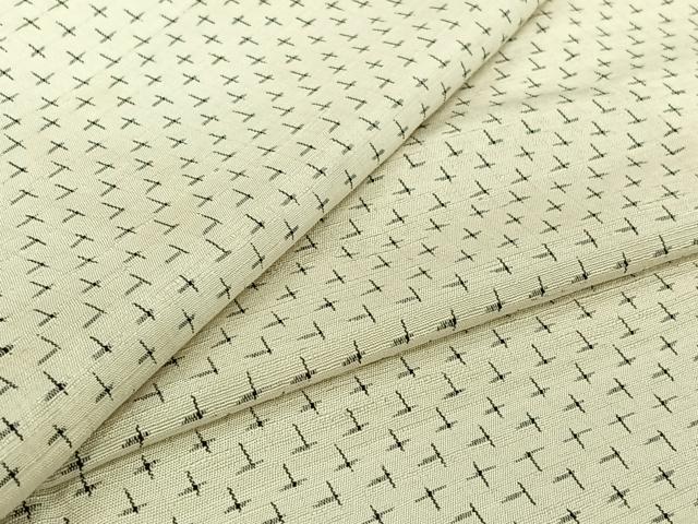 平和屋着物▽上質な紬 単衣 十字絣 正絹 逸品 AABJ3488jh