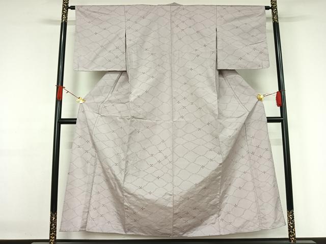 平和屋着物▽上質な紬 単衣 舞花文 正絹 逸品 未使用 AABJ3495jh