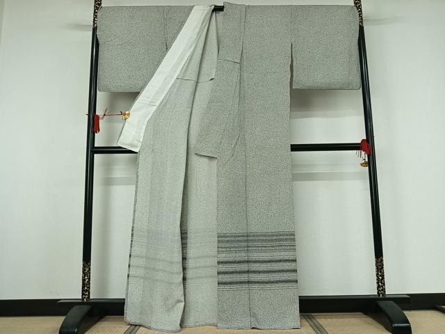 平和屋着物▽訪問着 単衣 横段文 正絹 逸品 AABJ3510jh