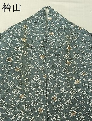 平和屋着物▽小紋 単衣 草花文 洗える着物 AABJ3515jh