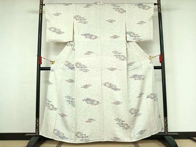平和屋着物▽上質な小紋 単衣 辻が花 正絹 逸品 AABJ3524jh