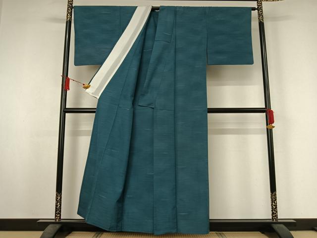 平和屋着物▽上質な紬 単衣 霞文 正絹 逸品 AABJ3534jh