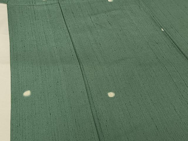 平和屋着物▽上質な小紋 単衣 お召地 丸文 蛍暈し 反端付き 正絹 逸品 AABJ3541jh