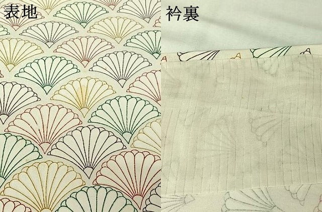 平和屋着物▽訪問着 単衣 青海波花文 正絹 逸品 AABJ3560jh