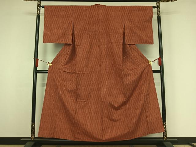 平和屋着物▽上質な紬 単衣 立涌文 正絹 逸品 AABJ3571jh