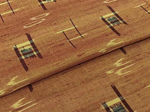 平和屋着物▽本場琉球絣 単衣 飛鳥文 正絹 逸品 AABJ3573jh