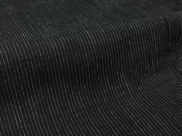 平和屋着物▽本場結城紬 重要無形文化財 単衣 縞 正絹 逸品 AABJ3576jh