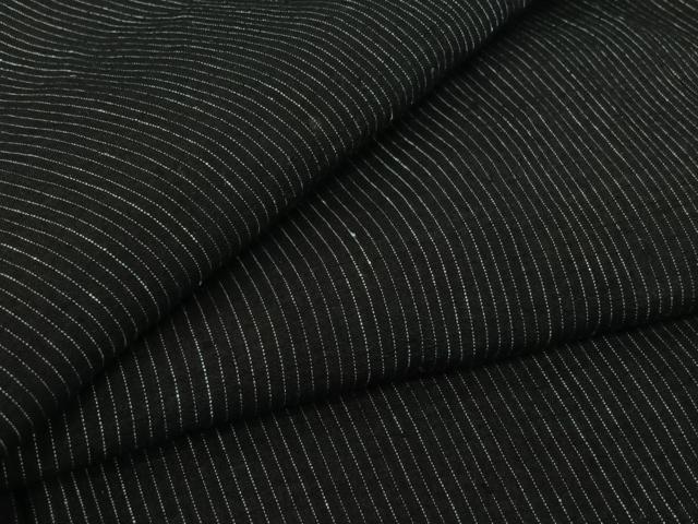 平和屋着物▽本場結城紬 重要無形文化財 単衣 縞 正絹 逸品 AABJ3576jh