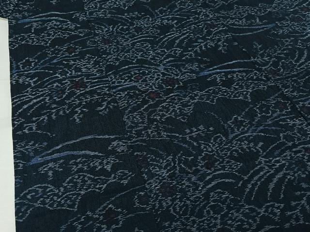 平和屋着物▽小紋 単衣 草花文 AABJ3577jh