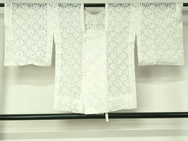 平和屋着物▽道行コート スリーシーズン 春夏秋 塵除け 総レース 草花文 洗える着物 AABJ3579jh