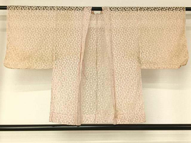 平和屋着物▽羽織 スリーシーズン 春夏秋 塵除け 総レース 草花文 銀糸 洗える着物 AABJ3581jh