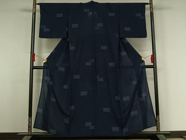 平和屋着物▽上質な小紋 単衣 80亀甲 色紙重ね文 逸品AABJ3605jh