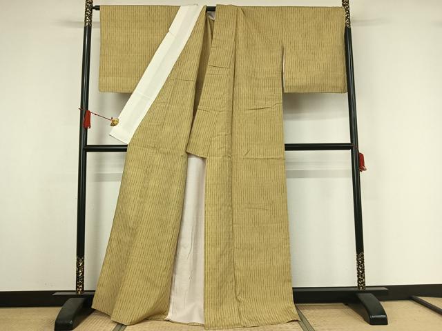 平和屋着物▽上質な紬 単衣 立涌文 正絹 逸品 AABJ3621jh
