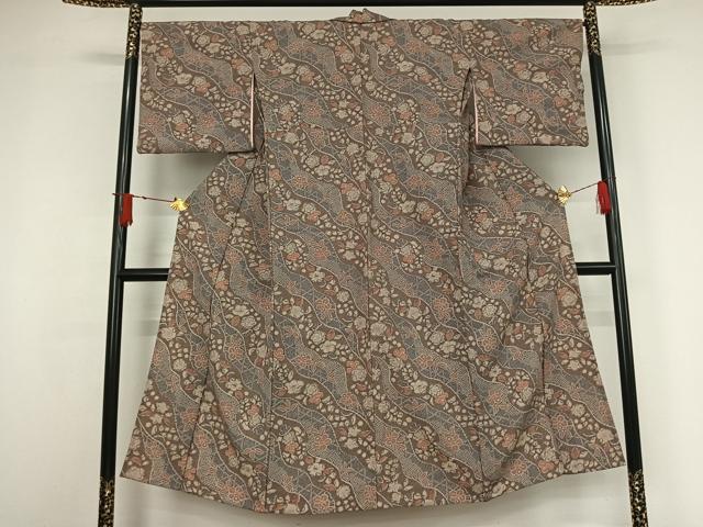 平和屋着物▽小紋 単衣 辻が花 洗える着物 AABJ3625jh
