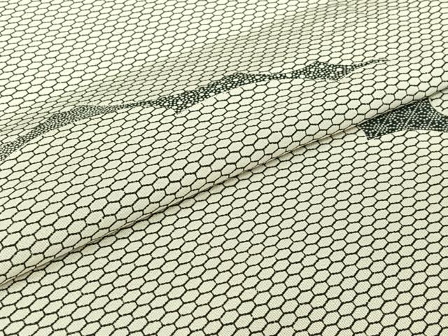 平和屋着物▽上質な小紋 単衣 霞文 正絹 逸品 AABJ3626jh