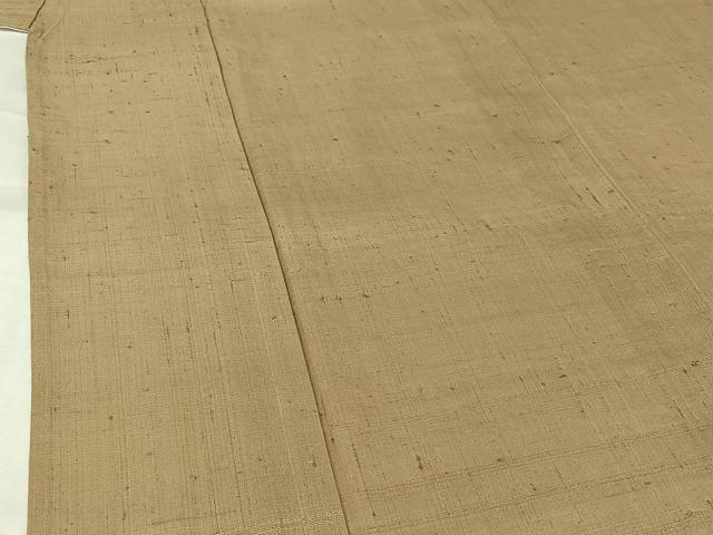 平和屋着物▽生紬 単衣 枯色 正絹 逸品 AABJ3631jh