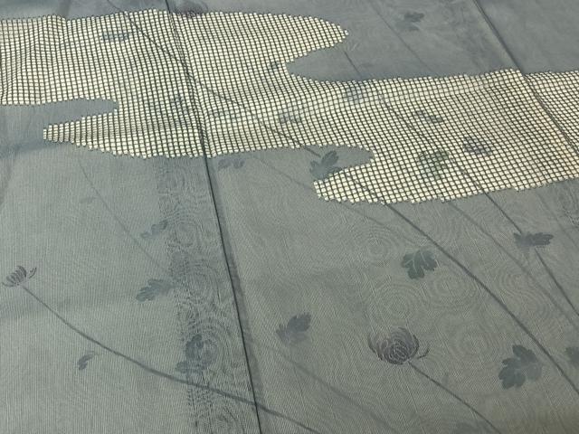 平和屋着物▽訪問着 単衣 無双 紗袷 紗×紗 手描き 草花文 正絹 逸品 AABJ3636jh