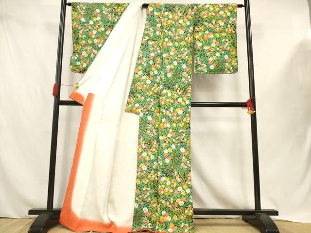 平和屋着物■上質な小紋 草花尽くし 正絹 逸品 AABJ3643br