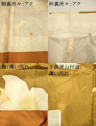 平和屋着物■上質な小紋 地紋起こし 花尽くし 暈し染め 正絹 逸品 AABJ3645br
