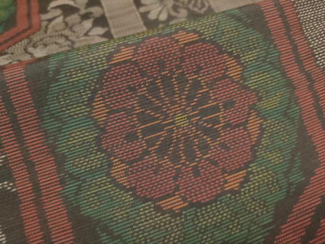 平和屋着物■本場大島紬 亀甲花文 正絹 逸品 未使用 AABJ3647br