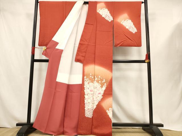 平和屋着物■訪問着 草花文 暈し染め 正絹 逸品 AABJ3649br