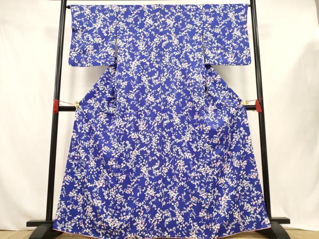 平和屋着物■上質な小紋 草花文 正絹 逸品 AABJ3652br
