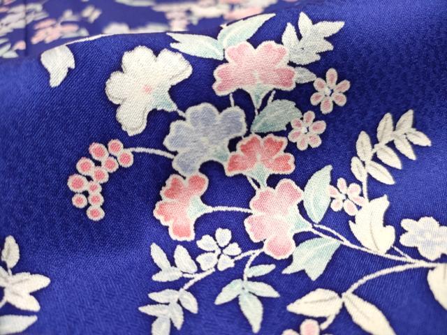 平和屋着物■上質な小紋 草花文 正絹 逸品 AABJ3652br