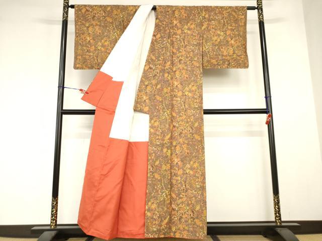 平和屋着物■小紋 花鳥文 洗える着物 AABJ3664br
