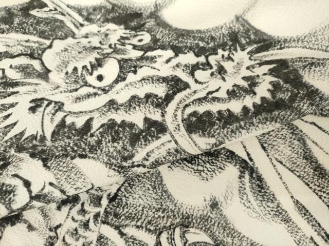 平和屋着物●三浦逸鬼 訪問着 手描き 龍 正絹 逸品 AABJ3686cs