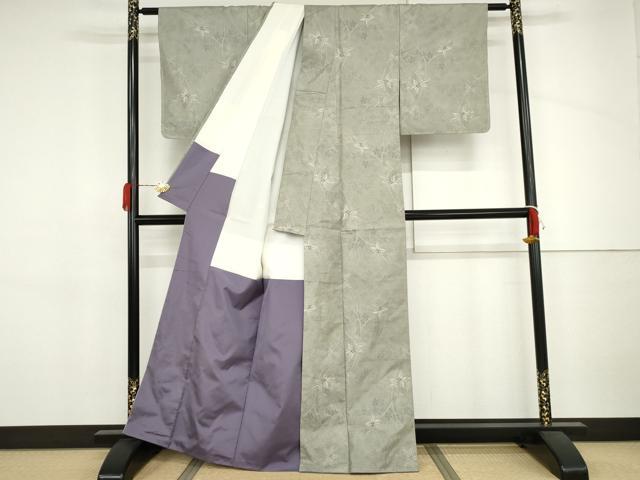 平和屋着物●都喜ヱ門 本場大島紬 白大島 総絣 藤絹織物謹製 前田タヅ子作 小花に誘われて 証紙付き 正絹 逸品 未使用 AABJ3689cs