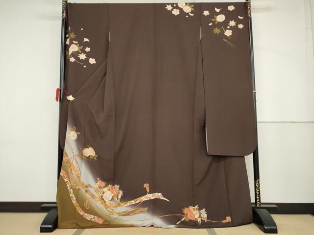 平和屋着物●豪華振袖 駒刺繍 鬘帯花簪 暈し染め 金彩 ロング丈 正絹 逸品 AABJ3712cs