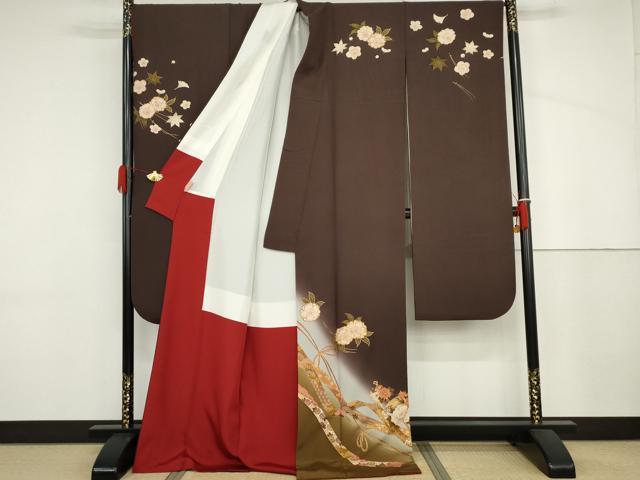 平和屋着物●豪華振袖 駒刺繍 鬘帯花簪 暈し染め 金彩 ロング丈 正絹 逸品 AABJ3712cs