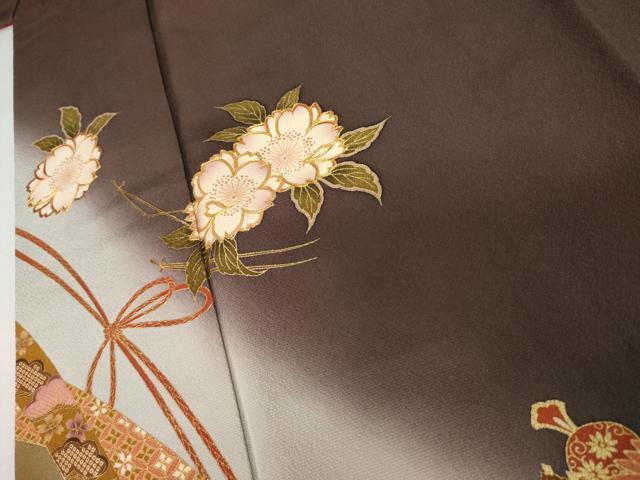 平和屋着物●豪華振袖 駒刺繍 鬘帯花簪 暈し染め 金彩 ロング丈 正絹 逸品 AABJ3712cs