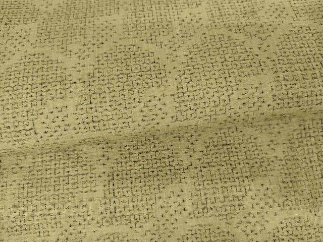 平和屋着物●結城紬 80亀甲 抽象文様 胴抜き仕立て 正絹 逸品 AABJ3716cs