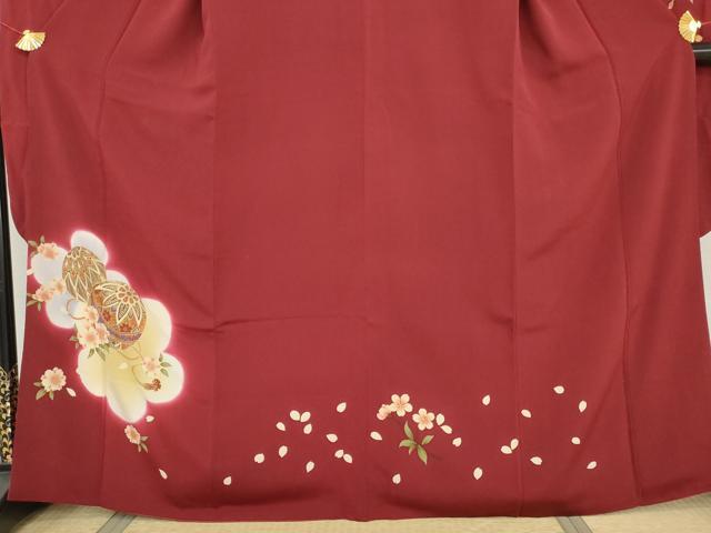 平和屋着物●豪華振袖 桜毬文 暈し染め 金彩 鬼しぼ縮緬 ますいわ屋扱い 正絹 逸品 AABJ3717cs