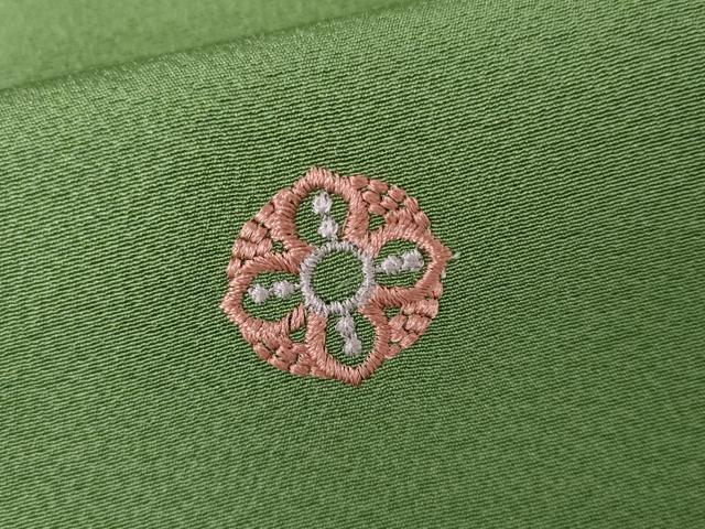 平和屋着物●上質な小紋 総刺繍 花鳥文 正絹 逸品 AABJ3721cs