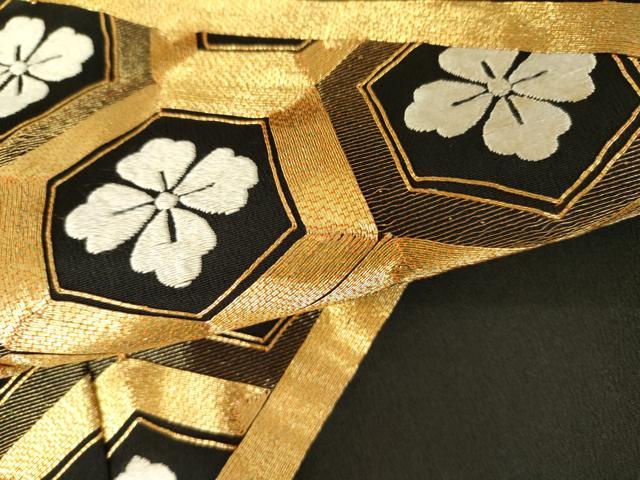 平和屋着物●銀座きしや 黒留袖 駒刺繍 亀甲花文 たとう紙付き 正絹 逸品 AABJ3725cs