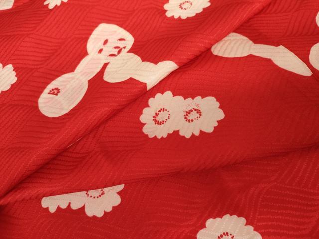 平和屋着物●長襦袢 袷 リボン 舞花 半衿刺繍 正絹 逸品 AABJ3733cs
