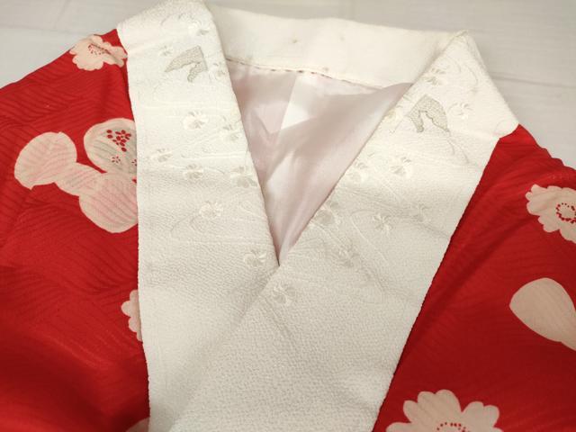 平和屋着物●長襦袢 袷 リボン 舞花 半衿刺繍 正絹 逸品 AABJ3733cs