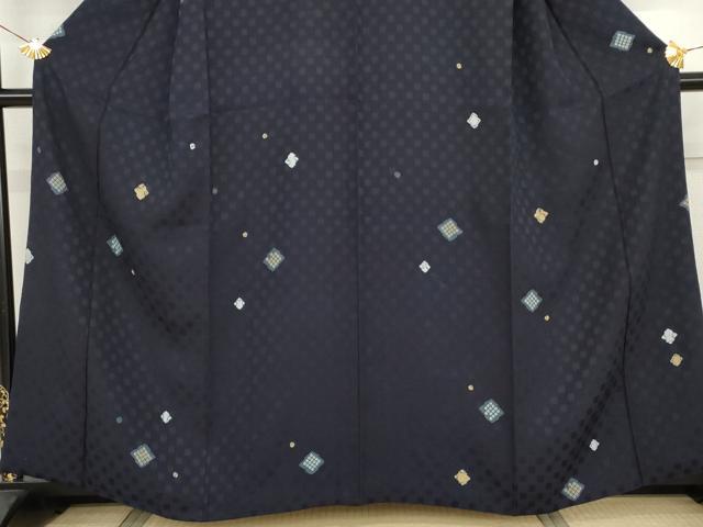 平和屋着物●訪問着 絞り 松皮菱文 正絹 逸品 AABJ3735cs