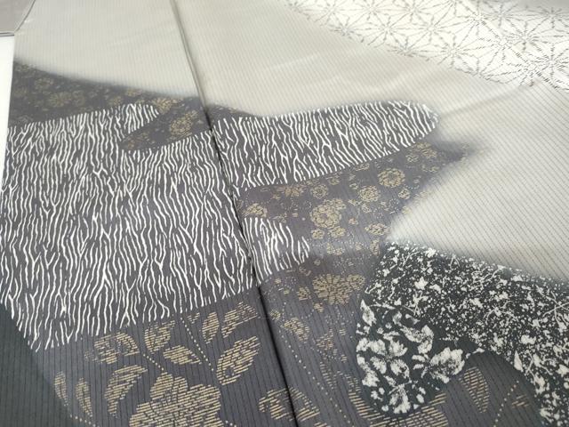 平和屋着物●訪問着 作家物 辻が花 麻の葉文様 金彩 正絹 逸品 AABJ3738cs