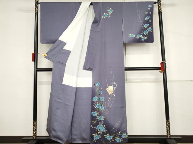 平和屋着物●訪問着 螺鈿 草花文 暈し染め 金彩 正絹 逸品 未使用 AABJ3742cs