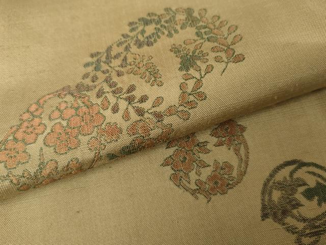 平和屋着物●京の名門・菱屋六右ェ門 紬 花丸文 やまと誂製正絹 逸品 AABJ3743cs