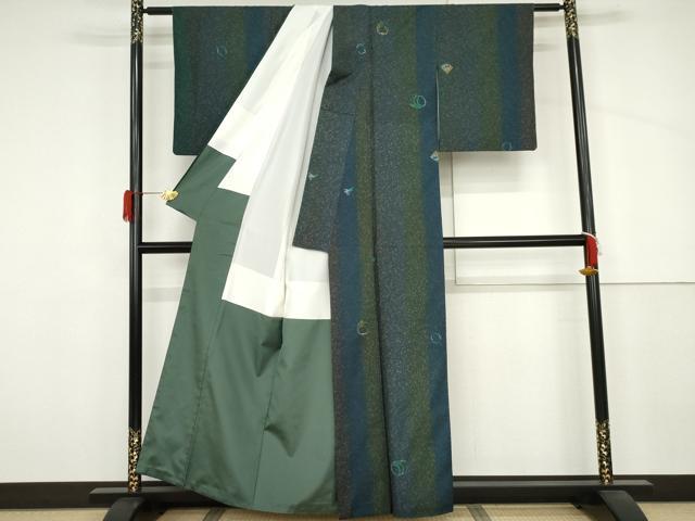 平和屋着物●本場大島紬 染大島 兎 雪輪 正絹 逸品 AABJ3747cs