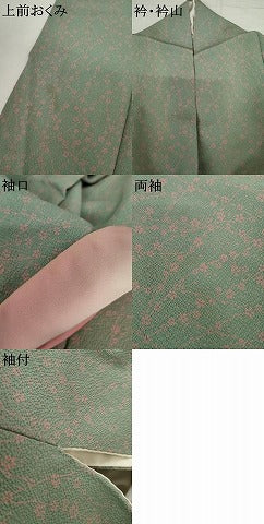 平和屋着物●世界的人形師 辻村寿三郎 ジュサブロー 小紋 枝花文 正絹 逸品 AABJ3756cs